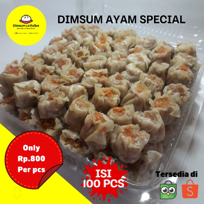 

Dimsum Ayam Special Murah Isi 100 Pcs dengan Saus