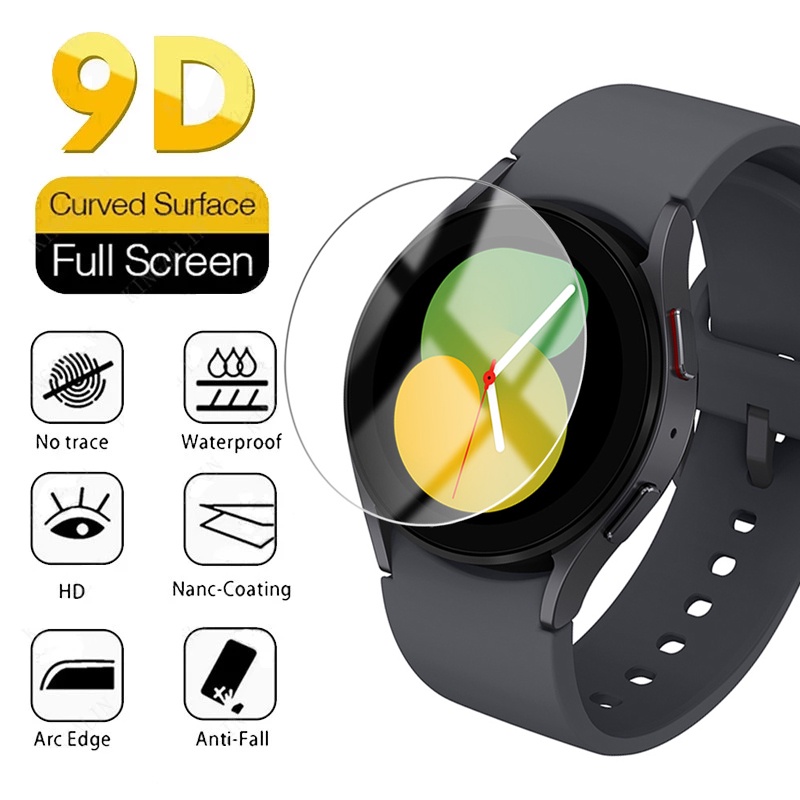 Pelindung Layar Tempered Glass HD Transparan Anti Gores 40mm 44mm Untuk Samsung Galaxy Watch 5