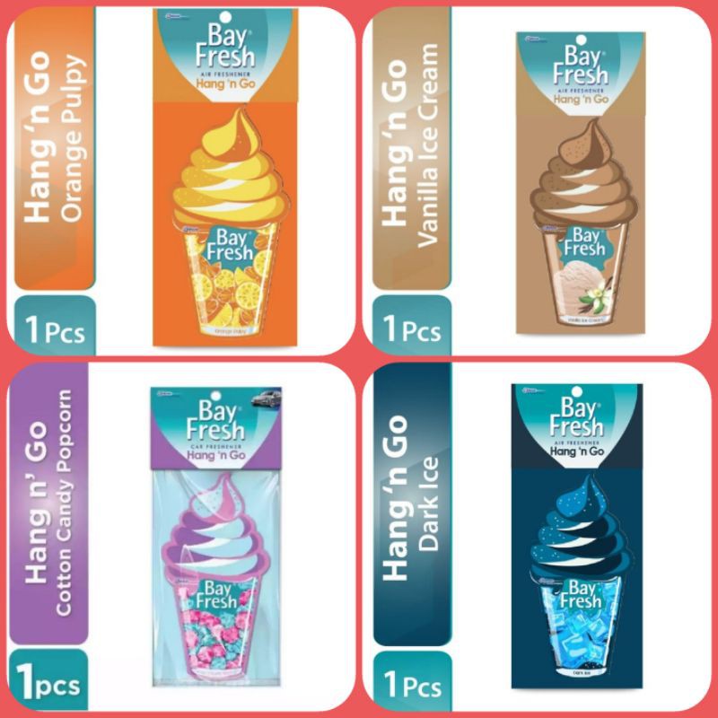 Bayfresh Hang n Go Pengharum Mobil Bay Fresh Pewangi Ruangan Orange Vanilla Caramel Coffee Strawberr