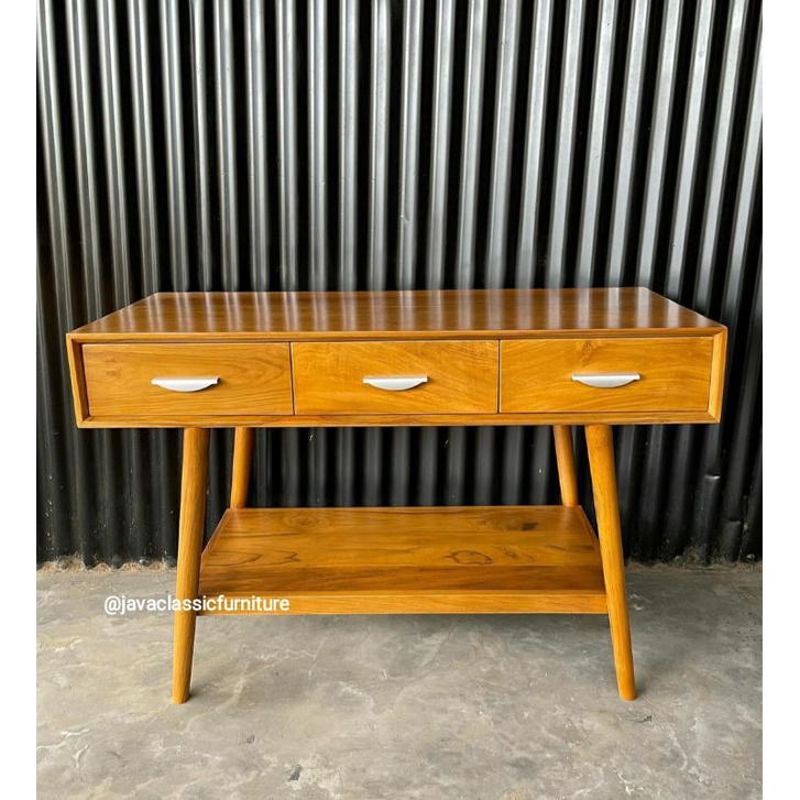 MEJA CONSUL SERBAGUNA MINIMALIS BUFET KONSOL TV KONSUL RETRO KAYU JATI NATURAL PAJANGAN RUANG TAMU