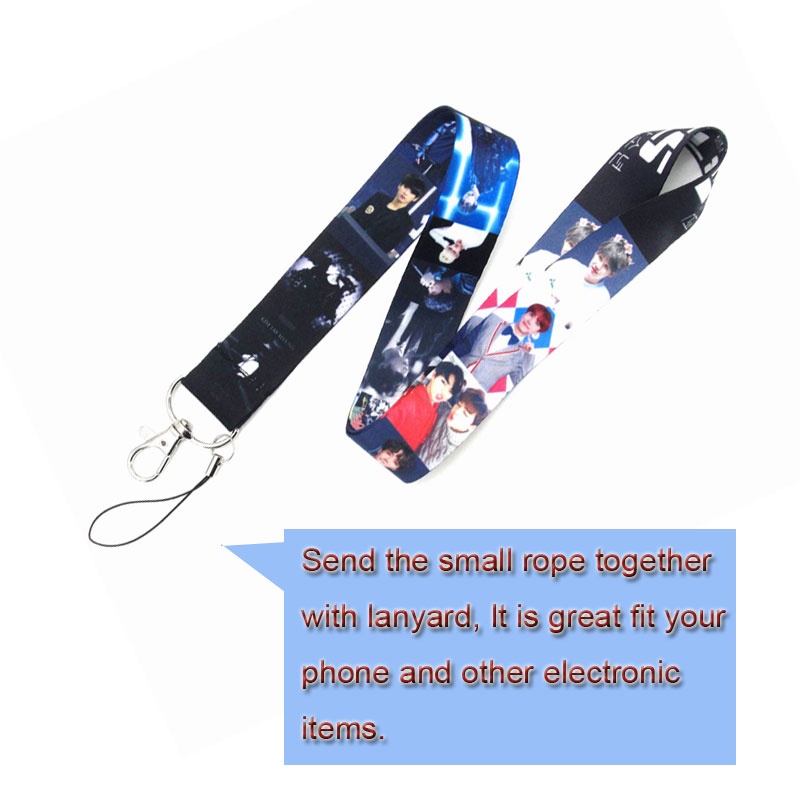 Daya Tahan BTS Tali Leher Anti Peluru Liga Junior Lanyard untuk Ponsel Case Sling Kartu ID Mahasiswa Pemegang Gantungan Kunci Anti-Drop Aksesoris