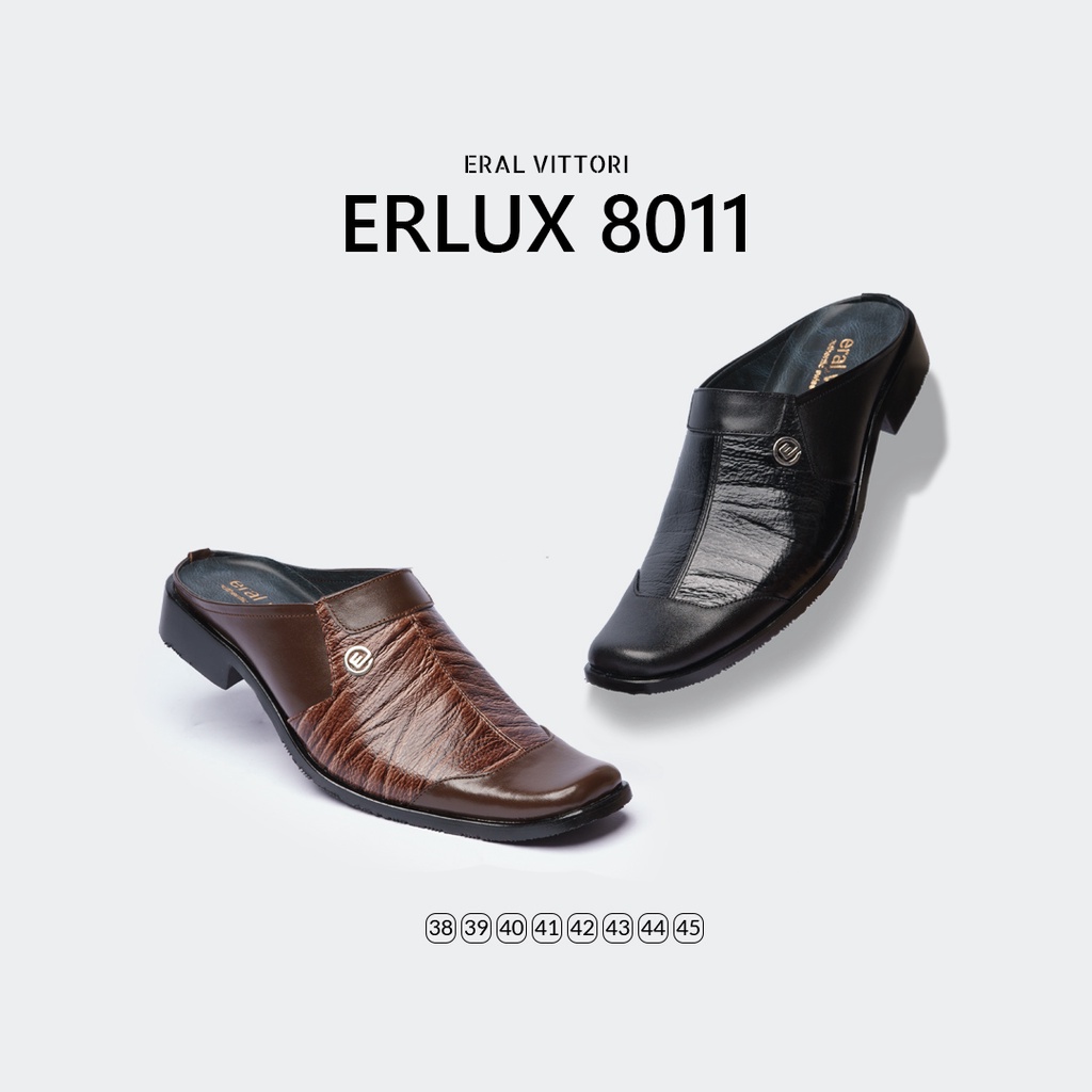 Sepatu Sandal Pria Kulit Asli Erlux 11 -  Sandal Sepatu Pria Keren - Sandal Pria Ori Kulit Asli