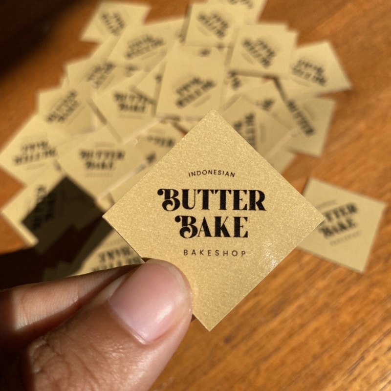 Topper Logo Kue / Cake Watermark Gold Paper