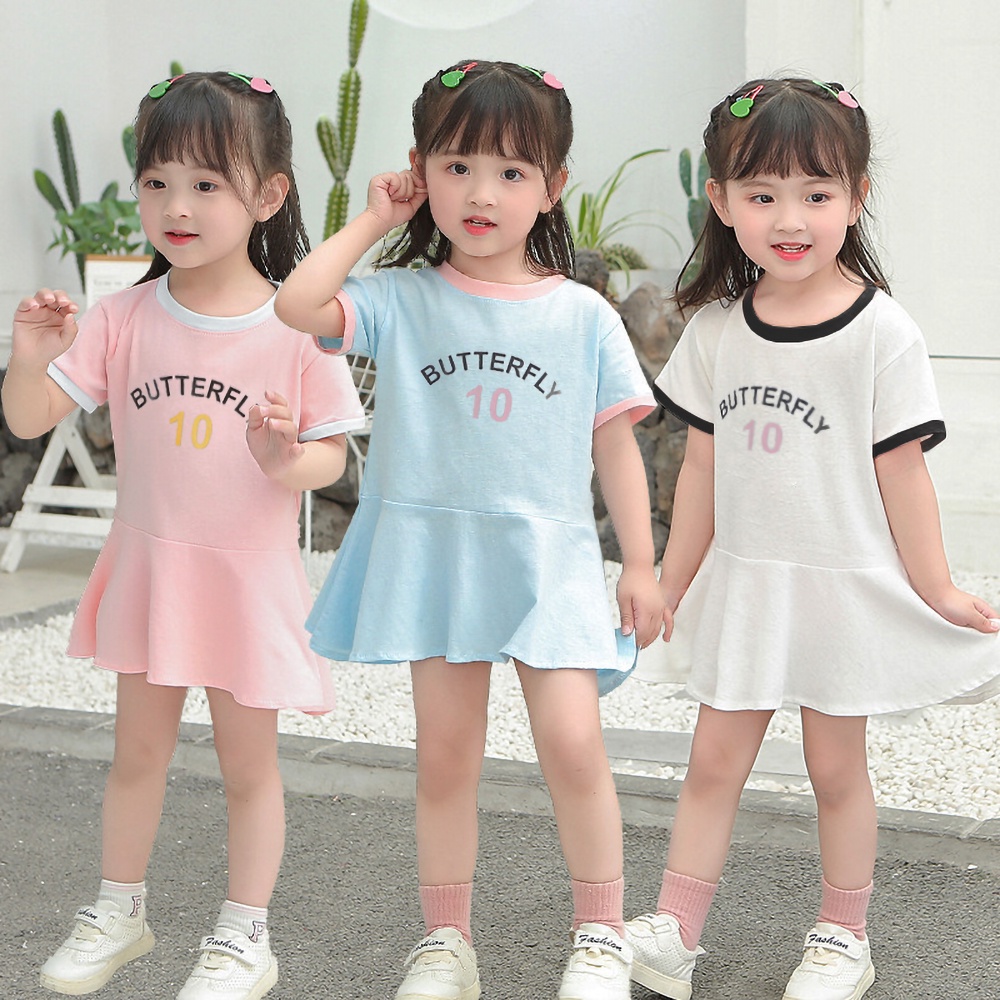 Dress Kaos Anak 6bln - 4 Tahun Perempuan Korean Style Import Premium