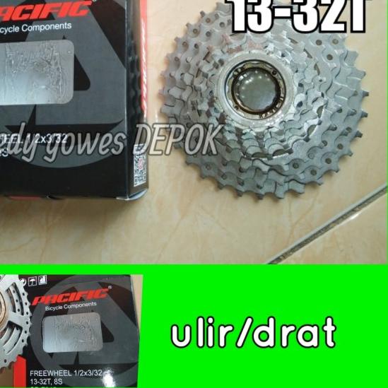 ❅ freewheel 8 speed pacific sprocket model ulir drat 8 speed ☆