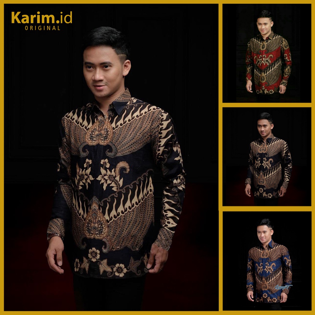 batik pria lengan panjang premium slimfit termurah modern batik pekalongan / baju batik pria terbaru