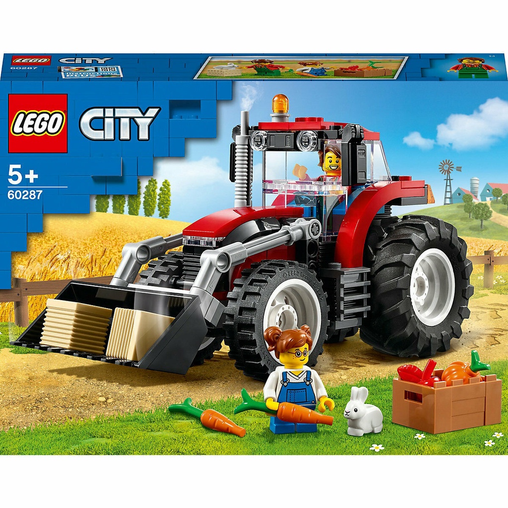 LEGO City - 60287 Tractor Set Building Kid Toy Truck Vehicles Farm Harvester Forest Transport Farmer