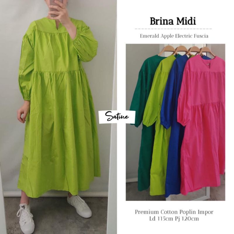 brina Midi bahan catton poplin Best seller