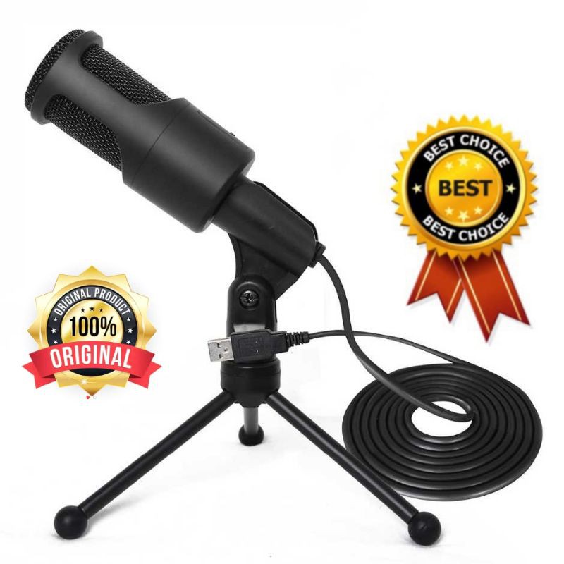 Mikrofon SF-960B Portable Microphone USB with Stand Mik PC Laptop
