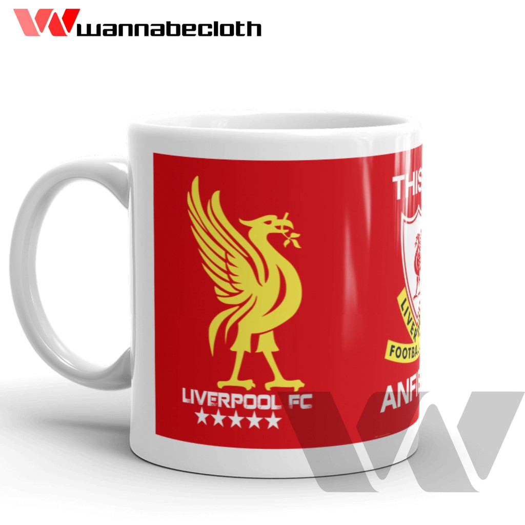 Mug Liverpool Gelas Liverpool Mug Bola Gelas Bola Mug Custom Mug Unik Cetak Mug Liverpool Anfield