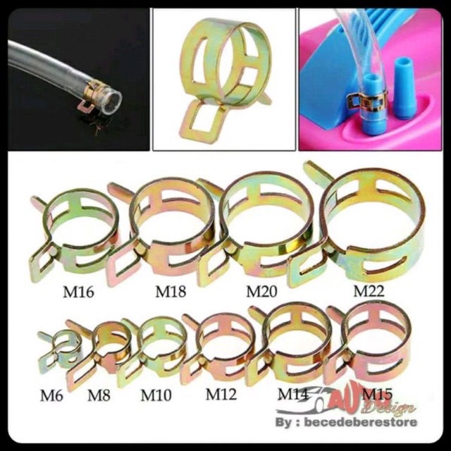 Klem Clamp Penjepit Selang Berbagai Ukuran