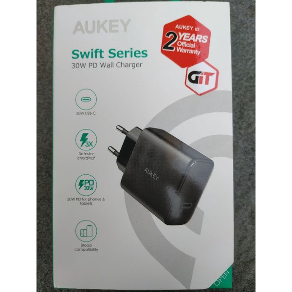 Charger Aukey PA-F2 Swift Series 30W PD Charger