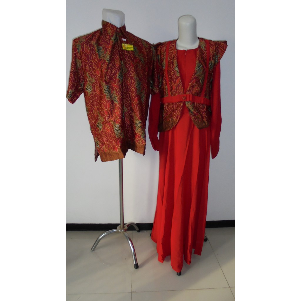 Sarimbit Sutra Gamis Abaya Outer A76-01 Couple batik Batik