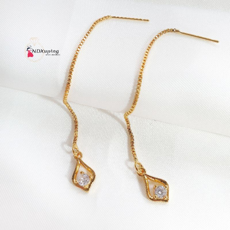 Anting Layer Xuping Gold Wanita Rodhium N29122104