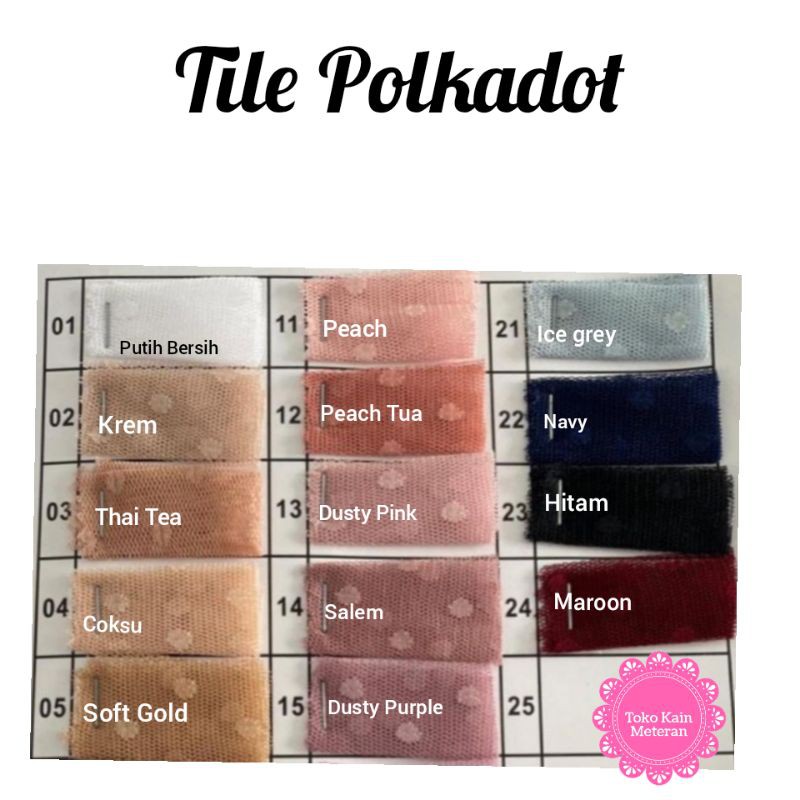 KAIN TILE DOT POLKADOT / TILE BINTANG