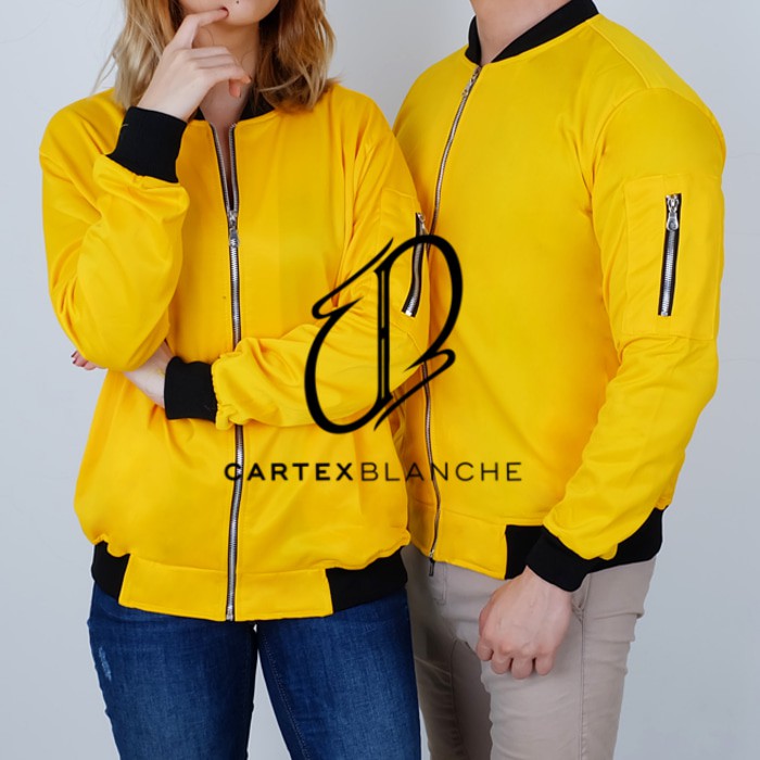Bomber Jaket Kuning M - L Best Quality