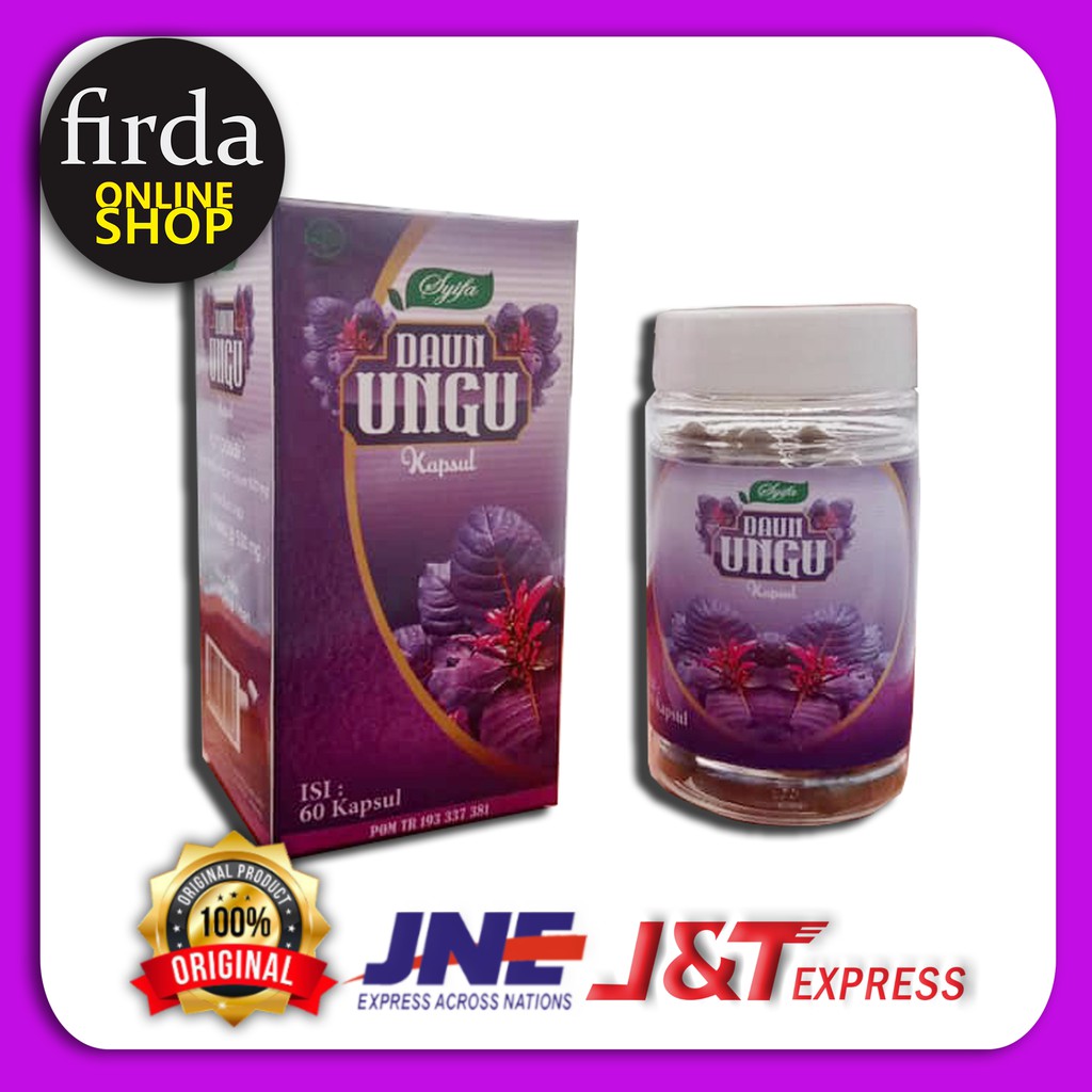DAUN UNGU KAPSUL / DAUNG UNGU OBAT WASIR DAN AMBEIEN / DAUN UNGU SYIFA / DAUN UNGU