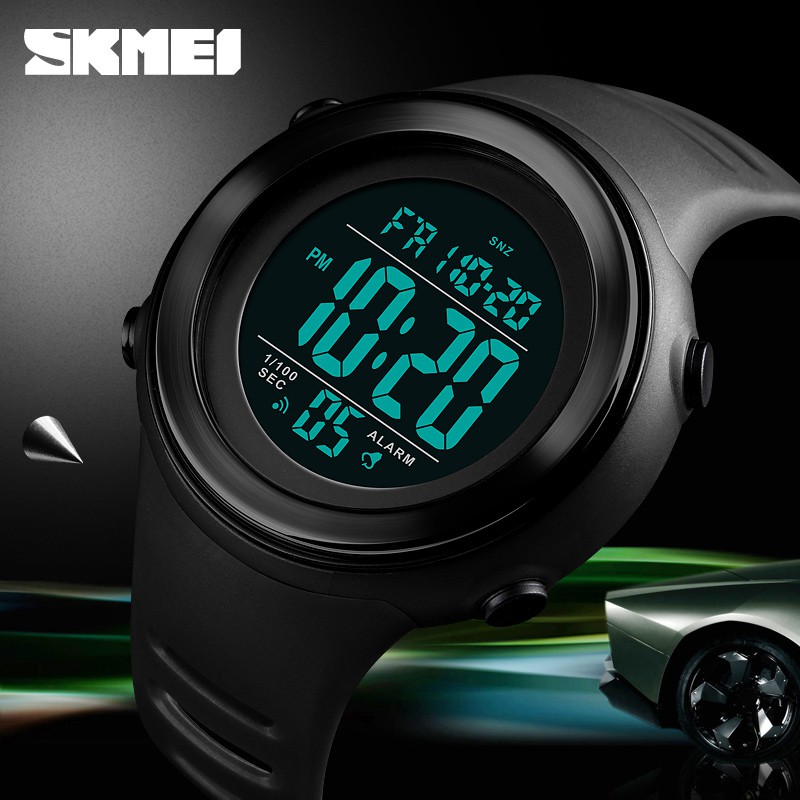 Jam Tangan Digital Pria - 1394 - EMWSD4KK Black/Black - SKMEI