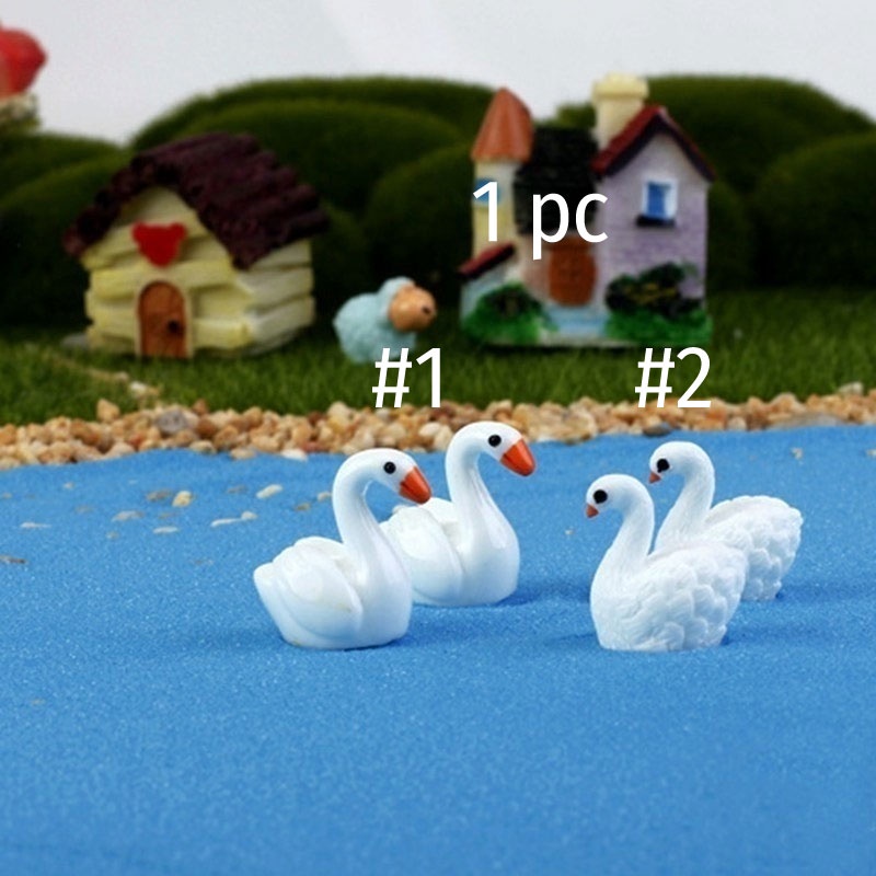 Miniatur Swan Angsa Dekorasi Aquascape Maket Terarrium Dioarama - MNOB27