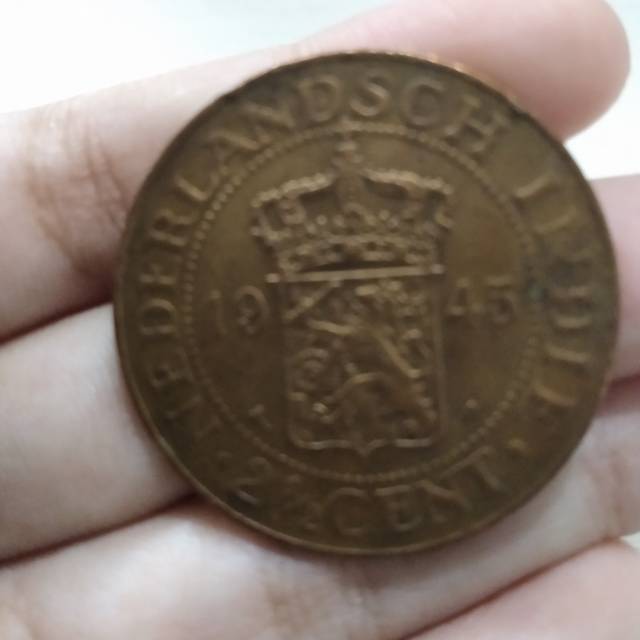 Koin kuno Nederlandsch Indie 2 1/2 cent