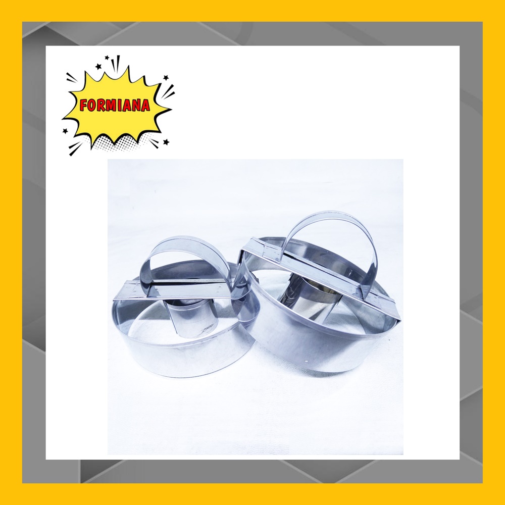 FM - Cetakan donut manual stainless steel isi 2 pcs