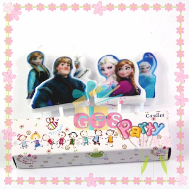 Topper Cake Lilin Karakter FROZEN Kue Tar Ulang Tahun Tart Ultah