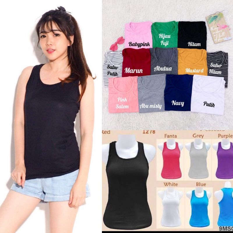 Tangtop /Tank top Agnes Bahan PE Rayon Fit M