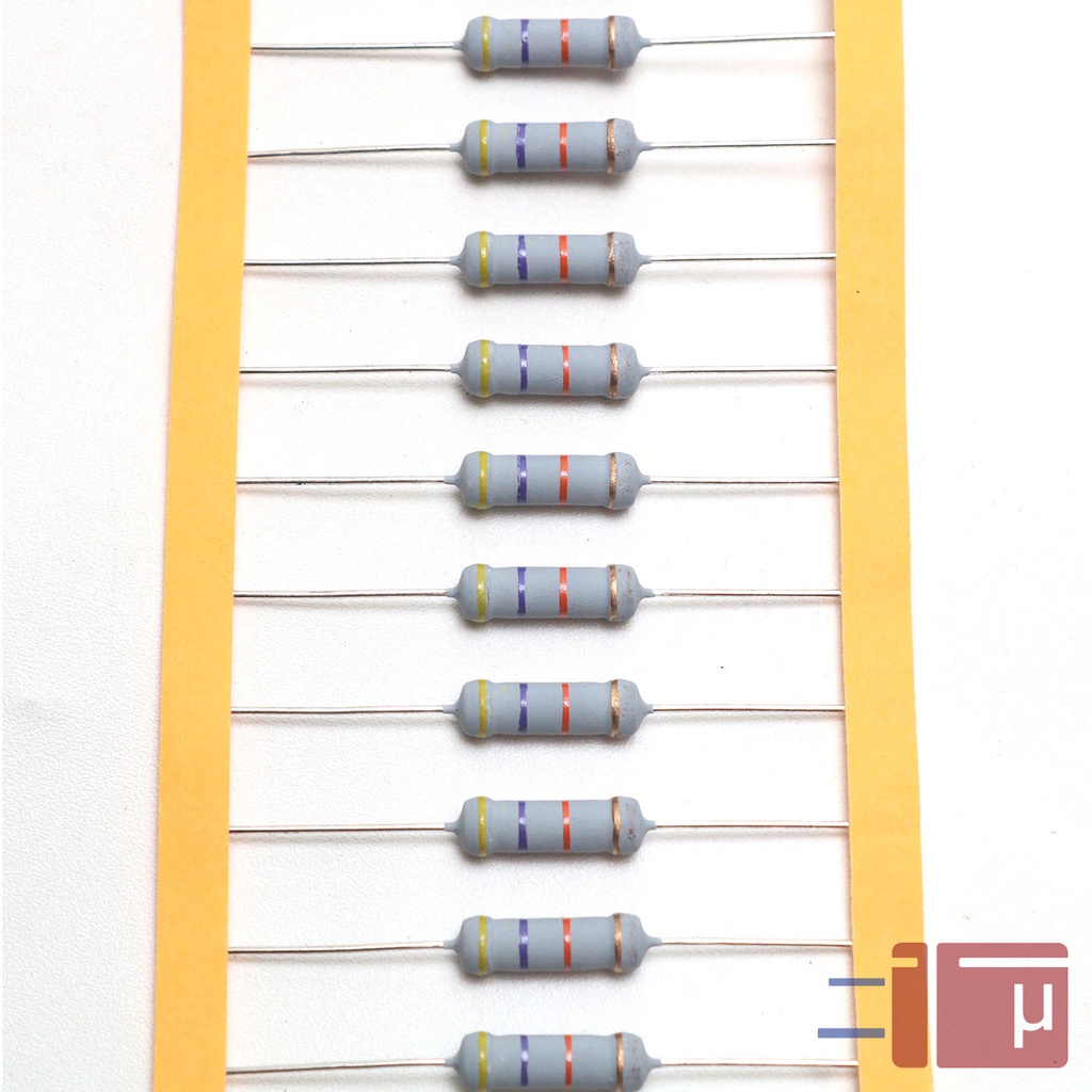 Resistor 47K 2W Metal Oxide 5% Taiwan Kaki Tembaga