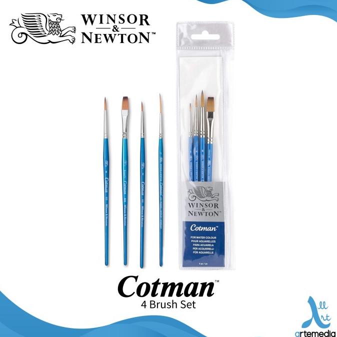 

Kuas Lukis Winsor & Newton Cotman Set 4 Synthetic Brush Short Handle ---READY---