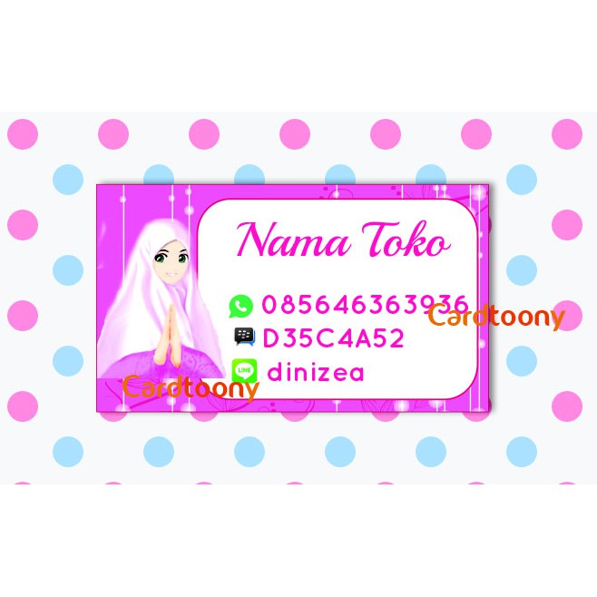 

Sticker / stiker label nama toko jilbab fashion pink