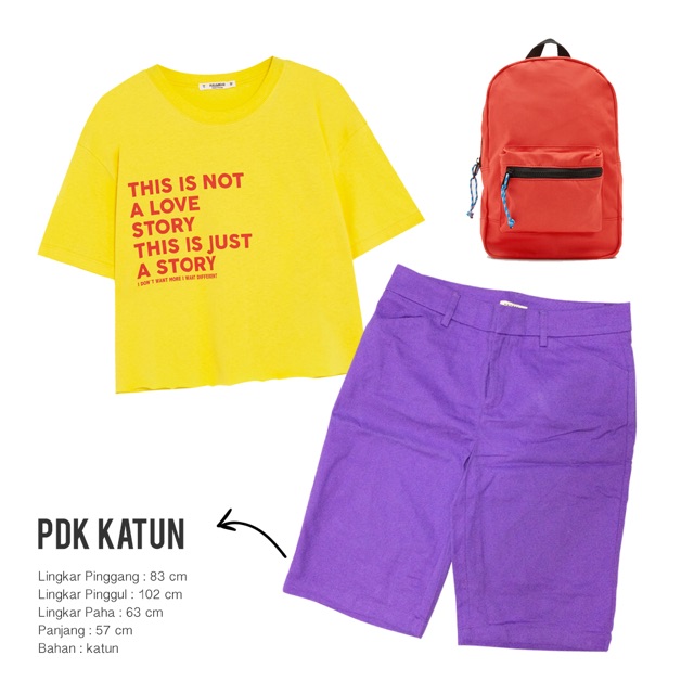 Pendek Katun celana katun wanita big size selutut warna warni