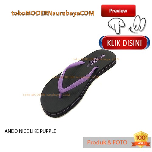 ANDO NICE LIKE PURPLE sandal wanita jepit casual