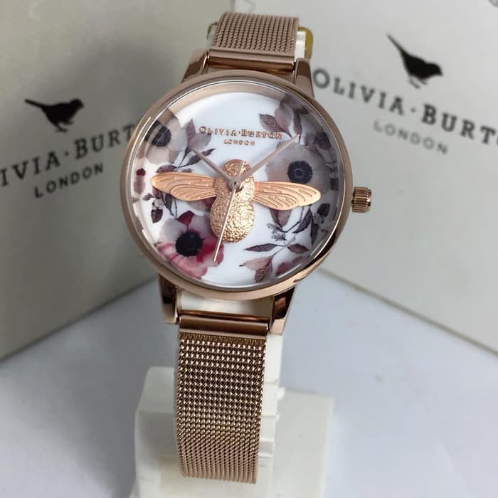JAM OLIVIA BURTON 3D ROSEGOLD 30MM ORIGINAL