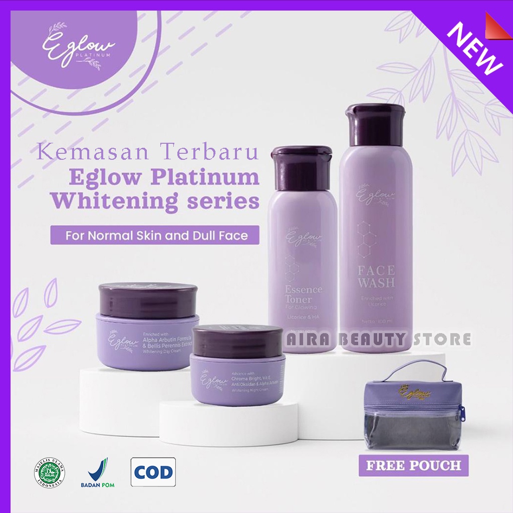 Eglow Platinum Skincare Paket Whitening / Acne / Ultimate Series Original BPOM