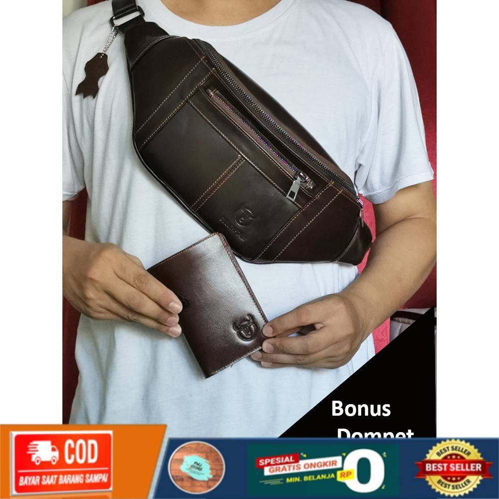 PWJ Store Tas selempang asli Garut Kulit Bulls leather Original