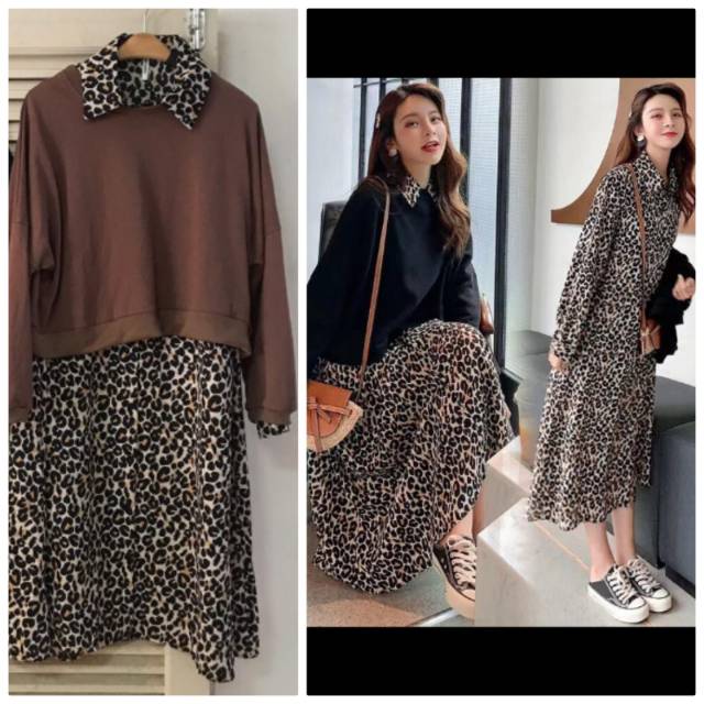 Ready tunik leopard import BKK (bangkok)