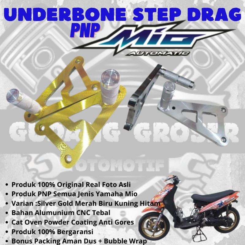 Underbone Step Drag All Yamaha Mio PnP Step Underbone Kaki Drag Mio Long Pnp