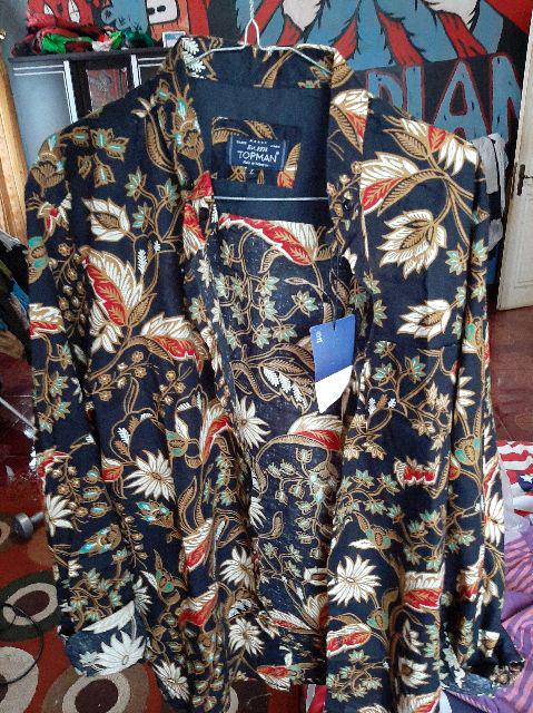 Sanvanina E-1515 Kemeja Batik Premium Lengan Panjang Nala Brown