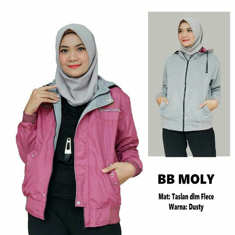 Jaket Cewek Parasut Moly Kekinian jaket wanita terlaris M L