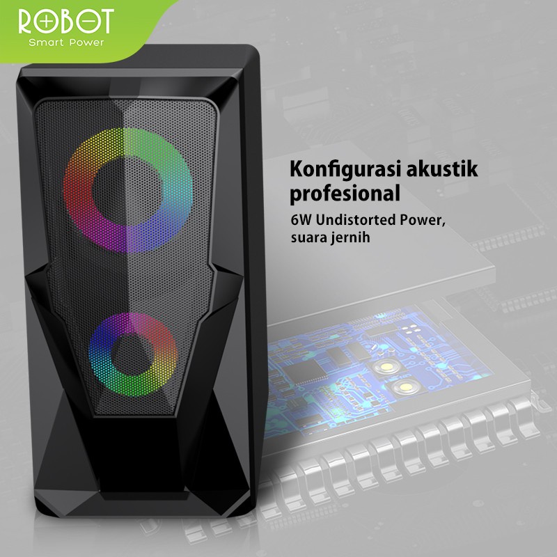 Robot RS200 Speaker E-Sports Gaming Black for PC Laptop &amp; Smartphone ORI