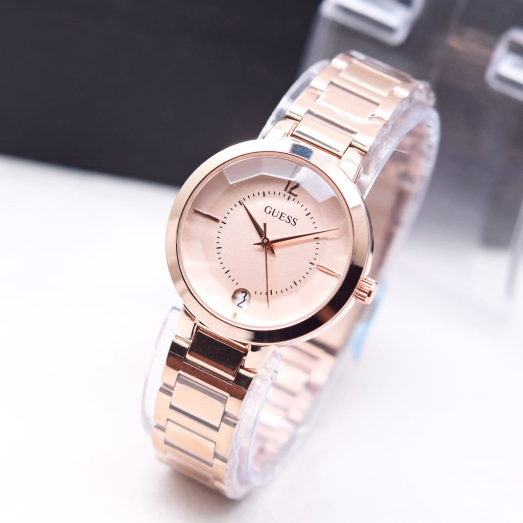 Grosiran Jam Tangan Wanita Psa E4 - 3580 Analog Tali Rantai Tanggal Aktif Kaca Motif Original Garansi 6 Bulan Free Baterai Cadangan (COD)