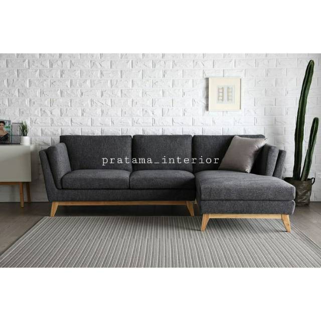 Sofa L Santai Damparan Kayu