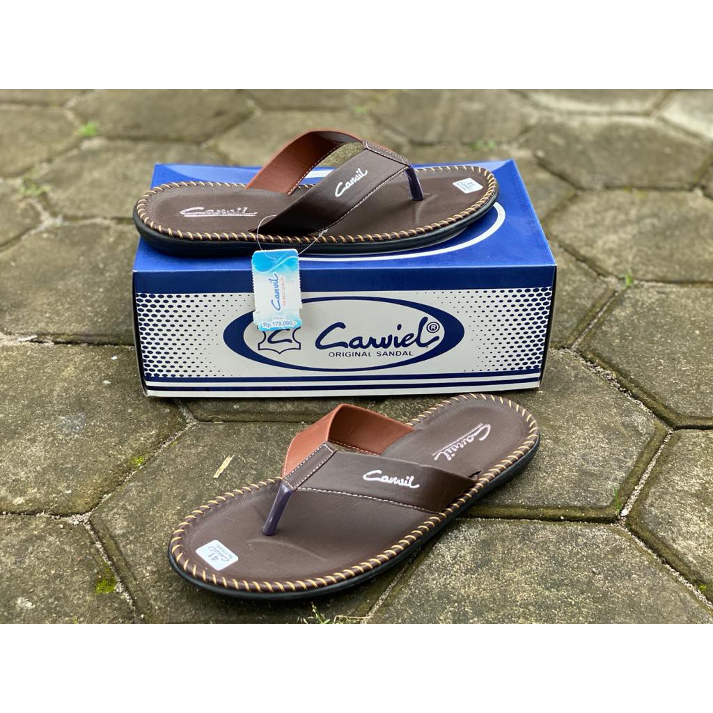 Sandal Carvil Kulit Japit Pria / Sandal Casual Pria / Sandal Jepit Pria / Sandal Kulit Pria / Sandal Japit Terbaru CARVIL