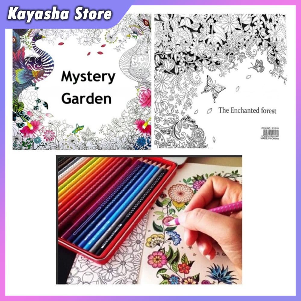 KYS BUKU MEWARNAI DEWASA PENGHILANG STRESS GROWN UP DRAWING BOOK