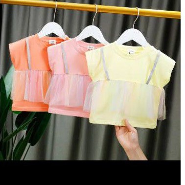 NEW DRESS/TUNIK TUTU RAINBOW  IMPORT SIZE 1-4Y