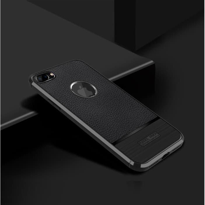 [BISA]   [COD]  Leather Rugged Armor Case iPhone 7 Softcase Back Rugged