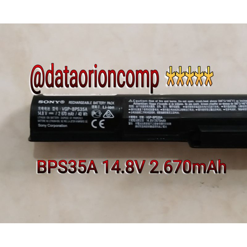 Baterai battery SONY 14E 15E SVF142 SVF14215SC SVF15216SC SVF15217SC SVF15218S BPS 35 BPS35A