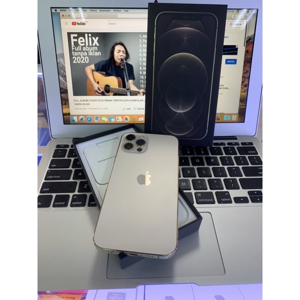 iphone 12 Pro 256Gb Gold garansi resmi 09/2022