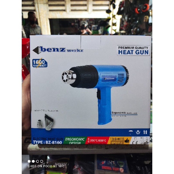 BENZ BZ-8160 Heat Gun 1600 Watt - Hot Air Gun Pistol Pemanas Sticker /HOT GUN BENZ