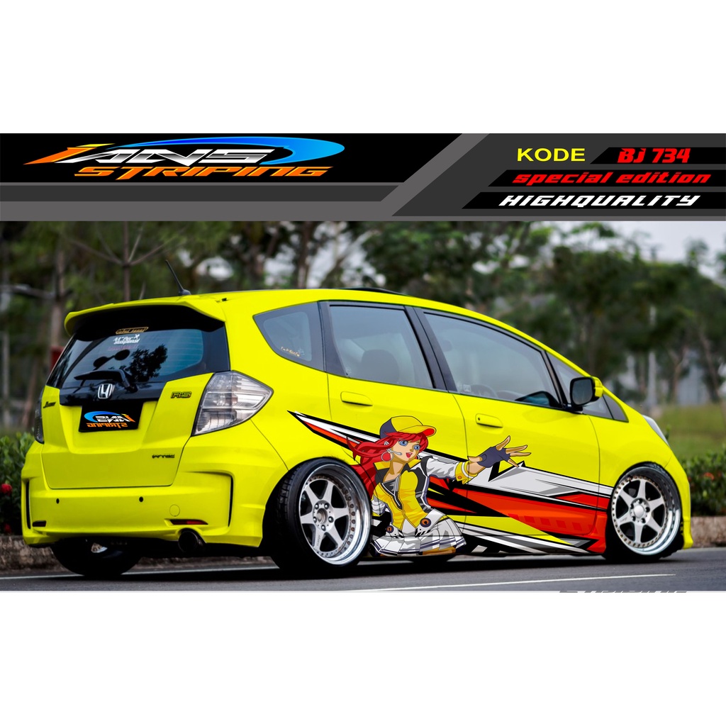 STICKER MOBIL BRIO AGYA JAZZ AVANZA YARIS / DECAL STICKER MOBIL JAZZ / STIKER MOBIL